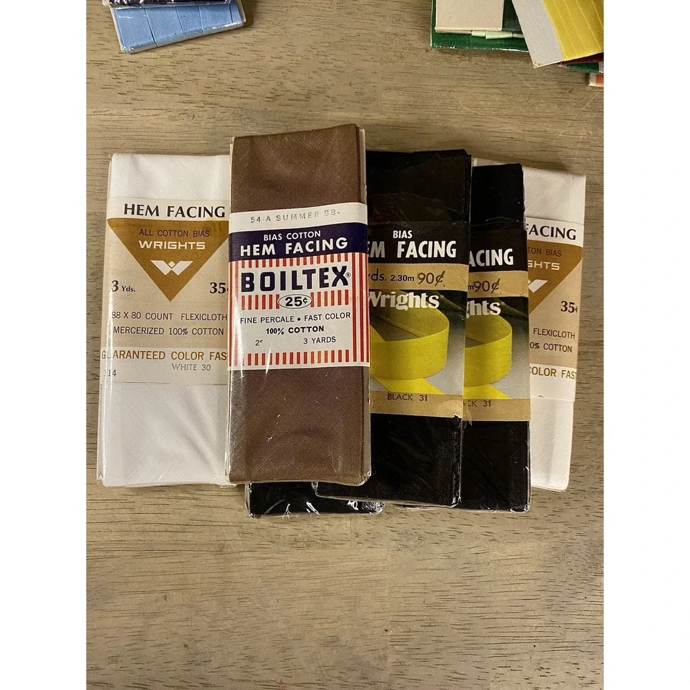 Vtg Large Lot Sewing Trim Bias Seam Binding Hem Facing Twill‎ Tape New & used